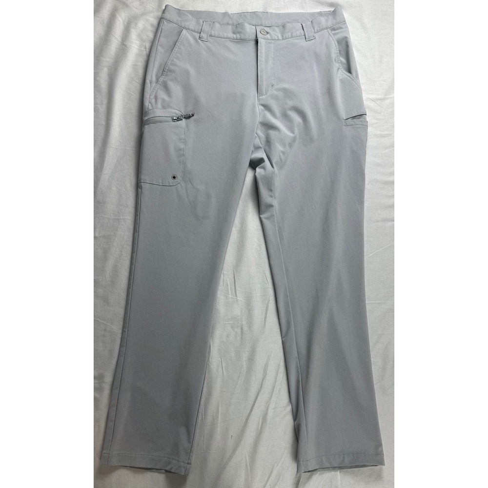 Columbia PFG Men's Gray Water Repellent Outdoor Cargo Pants Size 34x32 fishing - Picture 3 of 16